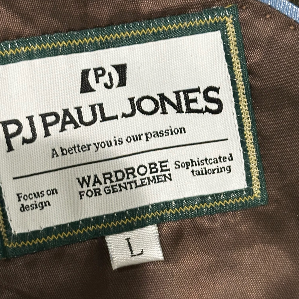 PJ Paul Jones Brown Tweed Blazer Dark Academia size L - Picture 5 of 8